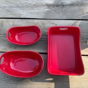 Rachel ray set of red cookware